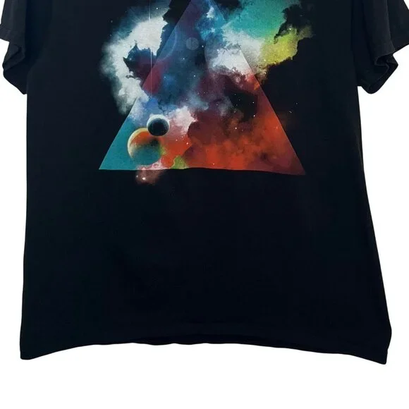 Pink Floyd Graphic T-Shirt Dark Side of the Moon Mens Large Black Licensed Band - Picture 4 of 6